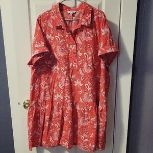 Floral Red Dress